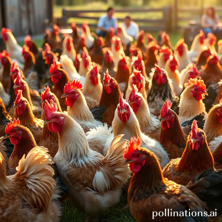 why do chickens puff up their feathers